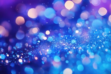 Vibrant abstract background in blue hues featuring shimmering glitter elements Illustrative and visually appealing