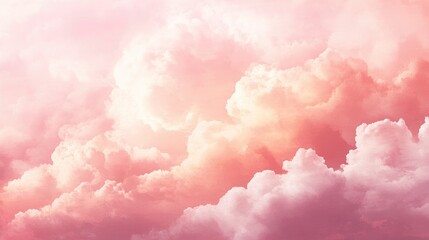 Fototapeta premium Pastel pink sky with cloud formations creating a natural backdrop ideal for textures wallpapers or card designs