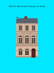 Naklejka premium Hôtel de ville de Saint-Pourçain-sur-Sioule, France