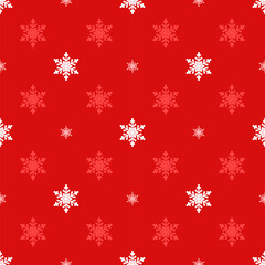 Christmas snowflakes seamless pattern for winter holidays