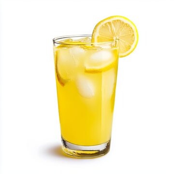 recommend clip art: A glass of lemonade with a slice of lemon on the rim