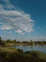 clouds over the lake