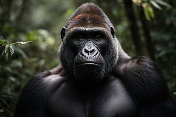 Obraz premium endangered gorilla in the jungle