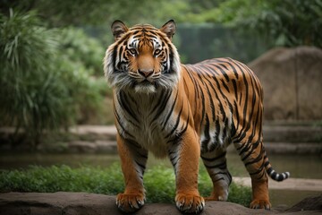 Obraz premium Indochinese Tiger in captivation