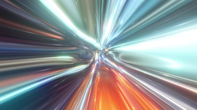 Time travel through a wormhole. Light Speed warp, 4K loop.