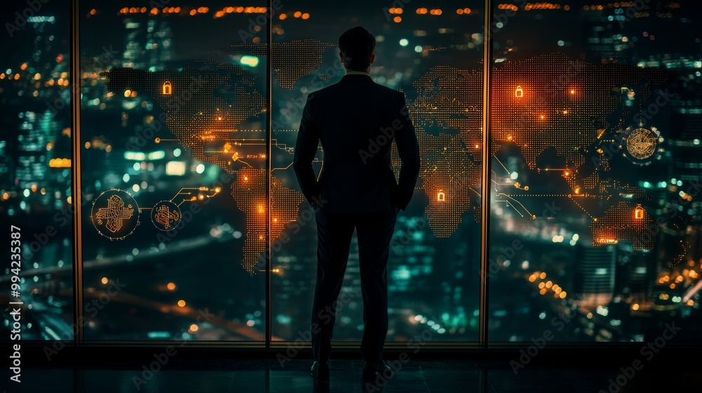 Poster concept of dashboard with business intelligence and key performance indicators