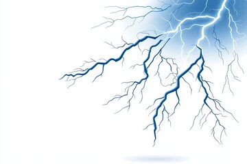 Fototapeta premium Lightning casts a spellbinding glow on the night sky, casting a captivating glow on the surrounding landscape. Ai Generative Design