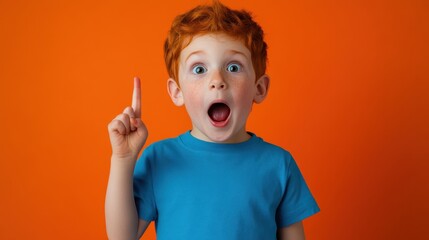 The Excited Boy with Gesture