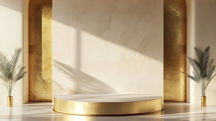 Podium highlighted in a creative product design background for events image