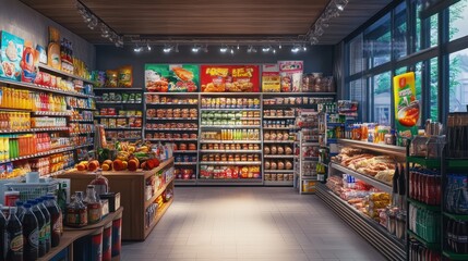 A store with a lot of food and drinks