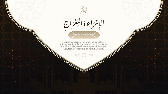 Al Isra wal Miraj Islamic Background Design Template