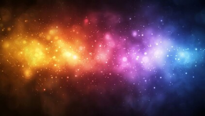 Fototapeta premium Abstract poster cover in purple red orange blue dark grainy color gradient background