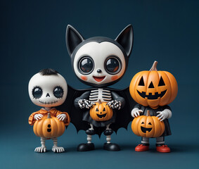 Fototapeta premium halloween monsters set