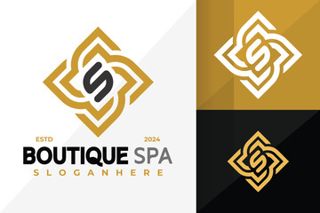 Letter S Boutique Logo Icon Vector Design. Creative simple logos designs illustration