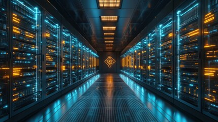 Cyber security, AI Mind, Network Management, Modern Data Center, Cloud Networking, AI Generated Art
