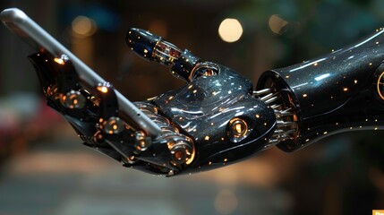 Robotic Hand Holding a Smartphone