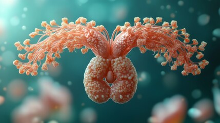 Detailed 3D Render of a Human Parathyroid Gland