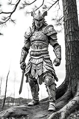 knight with axe