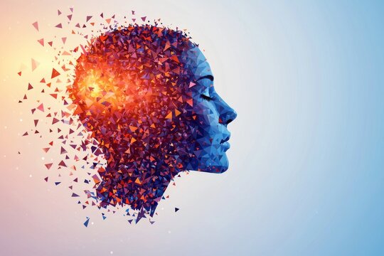 An illustration of a colourful brain splash that represents the concept of brainstorming and inspiring