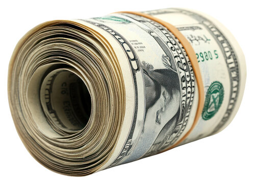 PNG Roll of dollar bills dollars money roll.