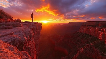 Fototapeta premium vibrant sunset view on mountains offering breathtaking vistas and a serene environment that invites exploration and appreciation of nature