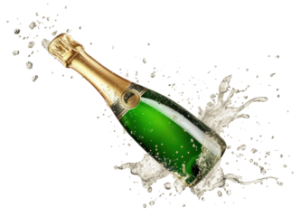 PNG Full Bottle of champagne bottle beverage drink.