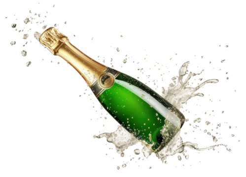 PNG Full Bottle of champagne bottle beverage drink.