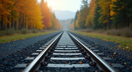 Fototapeta premium railroad in autumn