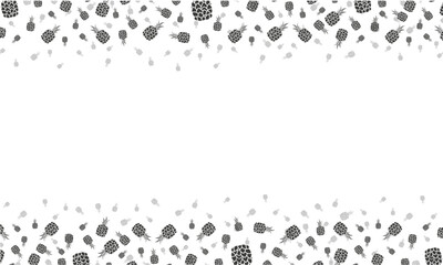 falling pinepapple border frame background