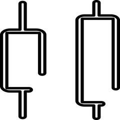 Obraz premium Single isolated icon with outline style icon on white background