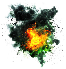PNG Explosion energy colors flame.