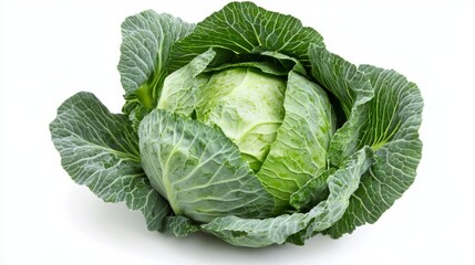 Green cabbage isolated on white backgroundGreen cabbage isolated on white background 