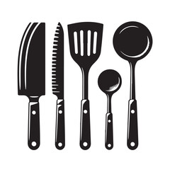 Silhouette kitchen tools 