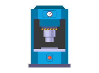 industrial press for flattening an object. industrial machine
