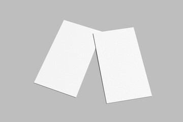vertical business card blank mockup
