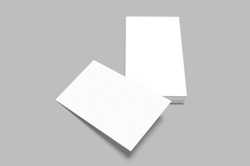 vertical business card blank mockup