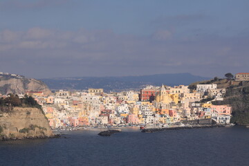 Obraz premium old town of procida, italy