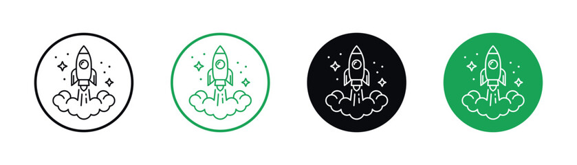 rocket icon set vector design