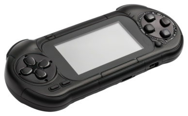 PNG Black portable game device electronics touchscreen controller.