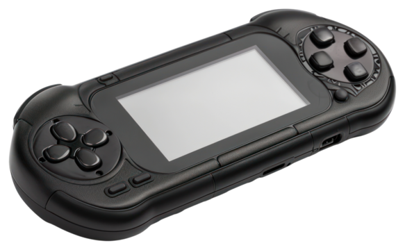 PNG Black portable game device electronics touchscreen controller.