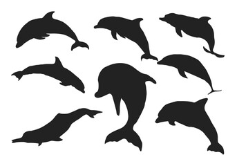 dolphin illustration vector clip art vector silhouette