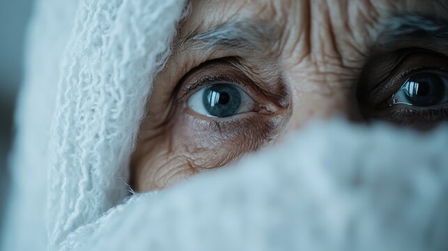 A highly detailed close-up image emphasizing the intricate, soft white fabric texture, creating a visual representation of comfort and warmth, ideal for stock use.