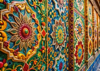 Fototapeta premium Intricate Texture Patterns on Wall Surfaces Showcasing Depth and Detail for Design Inspiration