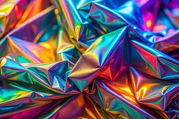 Iridescent Holographic Texture Creating a Colorful and Dynamic Background for Creative Projects