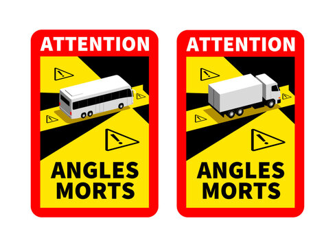 &eacute;tiquette angles morts