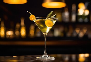 close minimalist martini glass decorated vibrant garnish showcasing smooth curves elegant design features, cocktail, elegance, rim, restaurant, shape