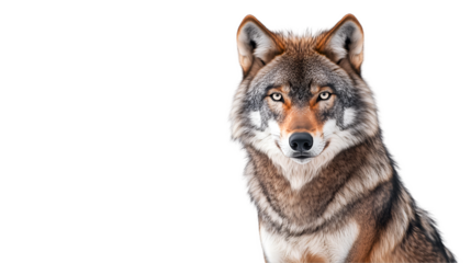 
A majestic wolf isolated on transparent PNG.