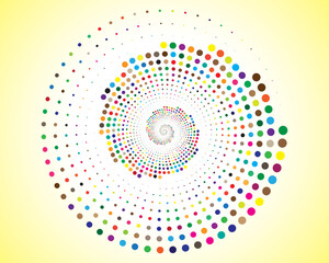 Abstract background Multi color dotted lines concept vector design