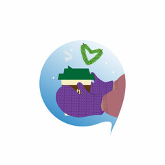 Cup of coffee in winter