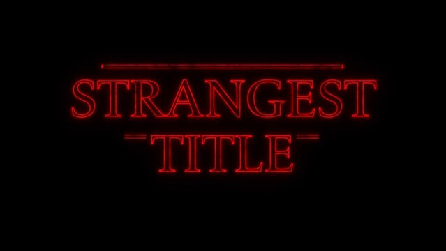 The Strangest Title Horror Series Title Intro